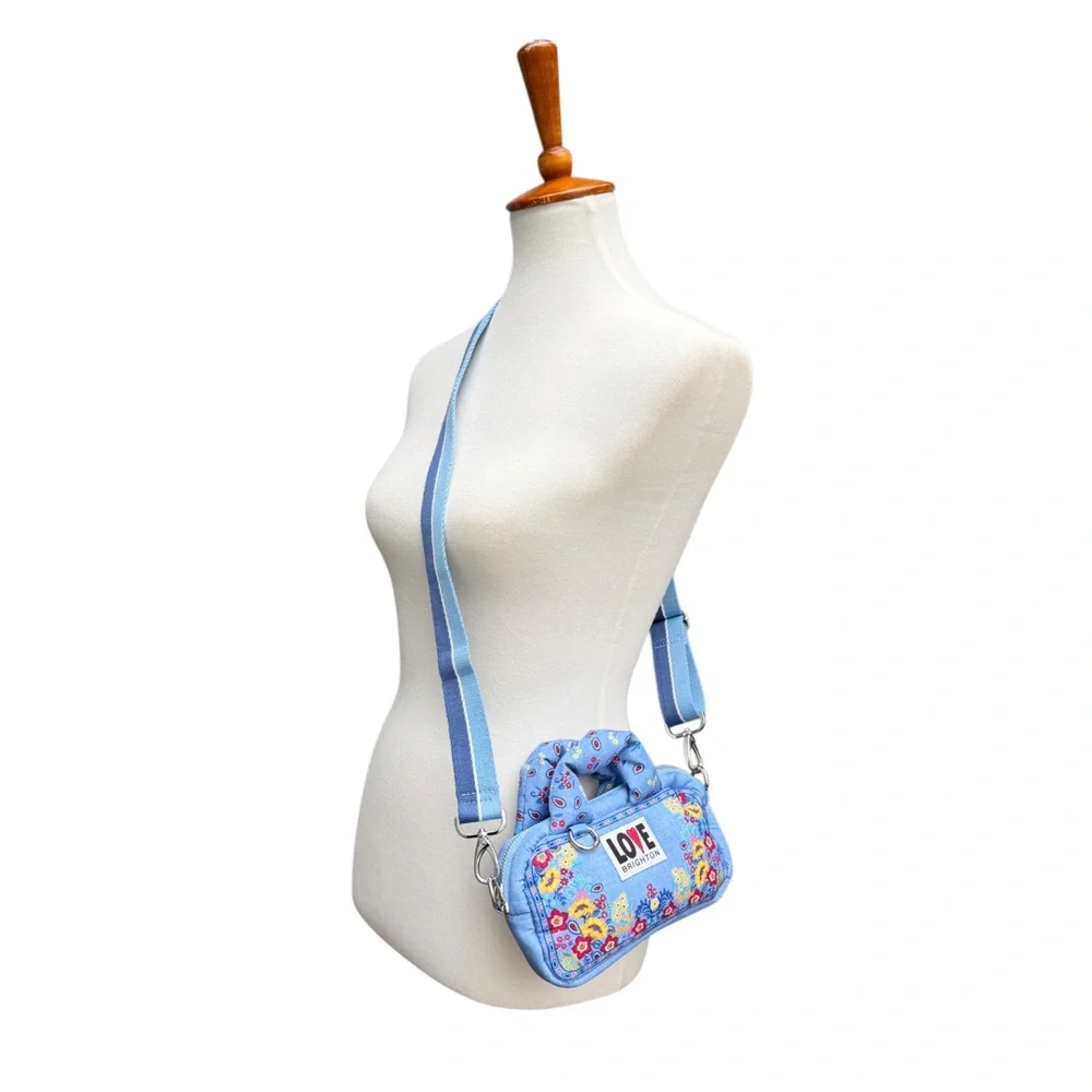 Brighton Love Bandana Floral Paisley BlueCrossbody Mini Purse, Brighton Bag